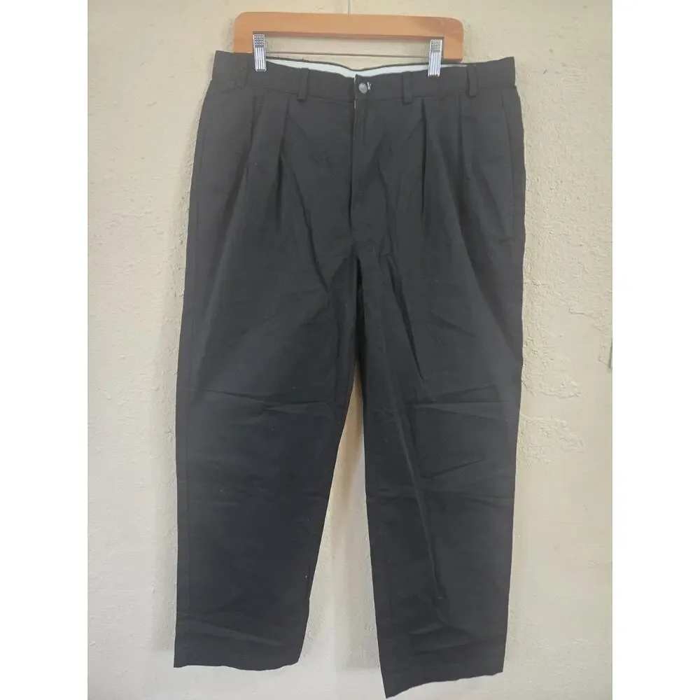 Lacoste Men's Khaki Dress Pants, Black, Size 38x30